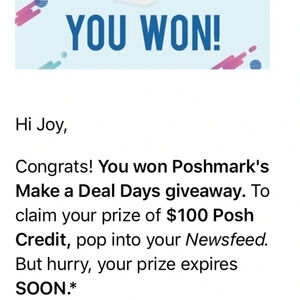 I won Make a Deal Days!!!